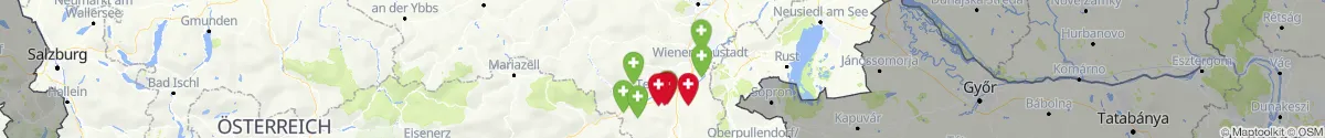 Kartenansicht für Apotheken-Notdienste in der Nähe von Natschbach-Loipersbach (Neunkirchen, Niederösterreich)